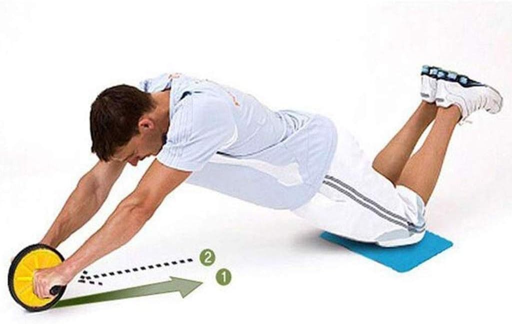 Core Rollers with Wheels and Comfortable Foam Handles, Easy to Assemble, for Abdominal Knee Exercises