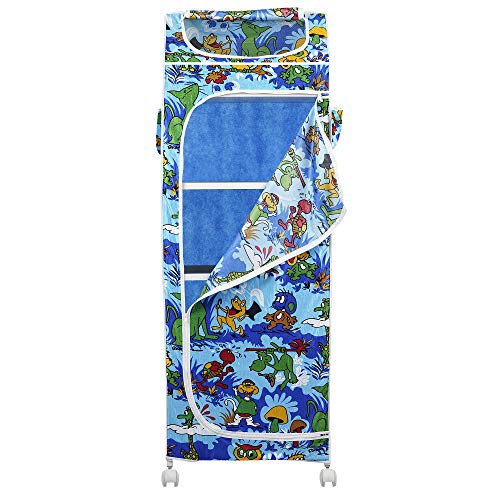 Image of Little One's | 5 Plastic Shelves Baby Foldable Baby (Made in India), Unbreakable Material, (Plastic Structure)| Jungle Blue | HP5 /AB