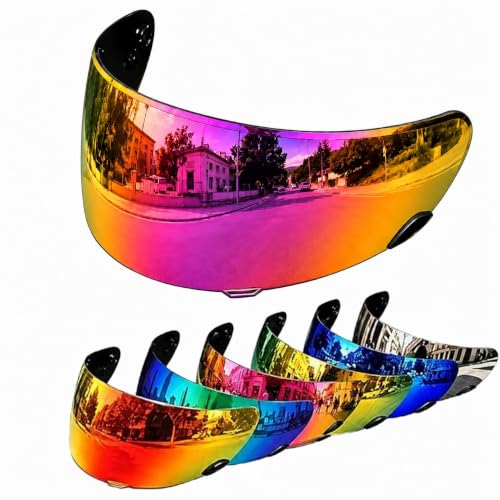Image of PSLER Shatterproof Helmet Visor for Bell Qualifier & Qualifier DLX,Rose Red | Impact-Resistant ,UV400 Protection, Motorcycle Tinted Face Shield Replacement for Bell Qualifier /Star /Vortex /RS-1 /Revolver