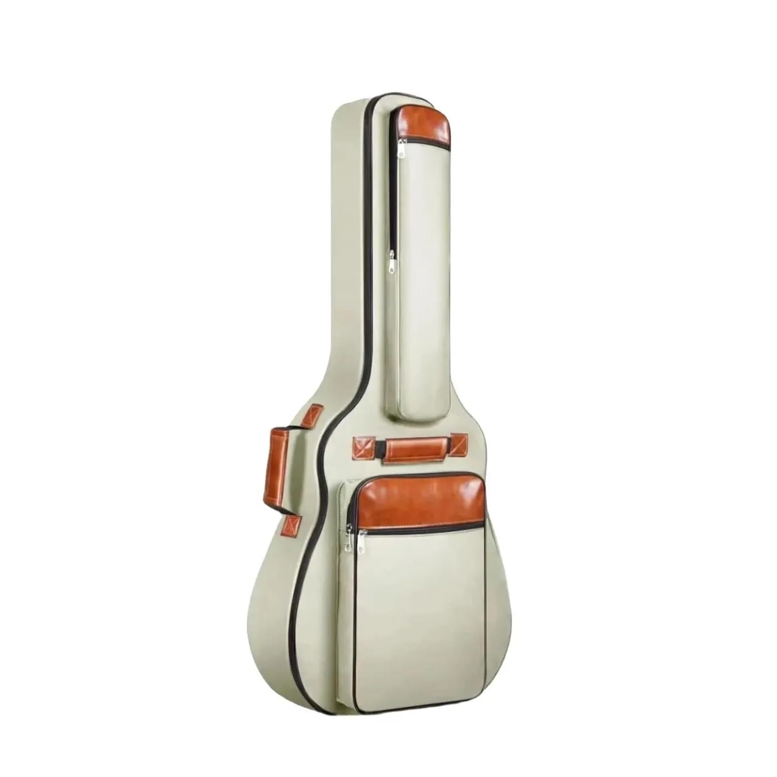 Funda Guitarra Estuche for Guitarra acústica de 41 Pulgadas, Acolchado algodón y Nailon Oxford Resistente al Agua con Doble Correa(Khaki)