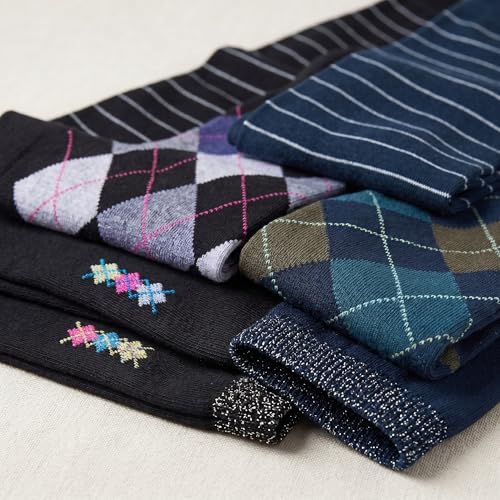 Image of Tipi Toe Women's Knee High Socks 6 Pack - Colorful Funky Patterned Long Socks, Soft & Comfortable Everyday Wear