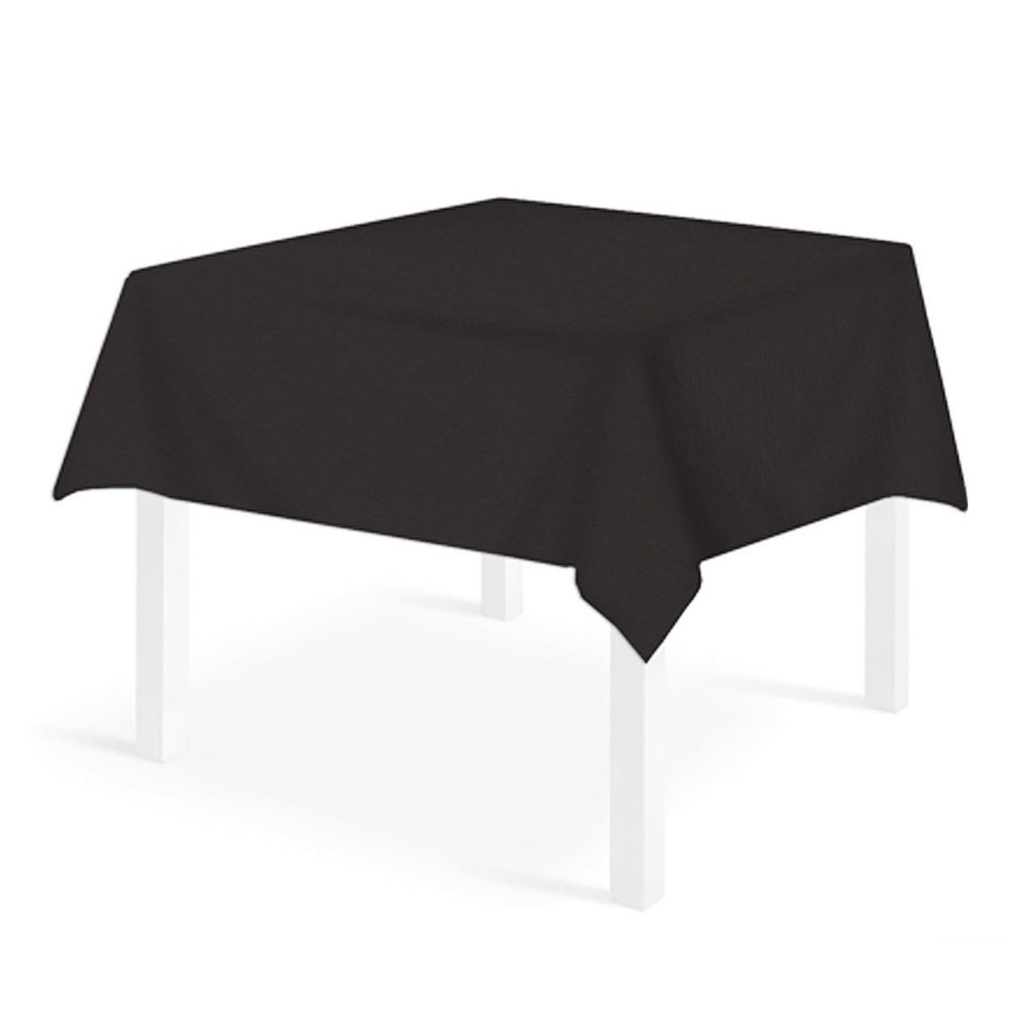 Manteles cubremanchas desechables negro TNT 100 x 100 cm resistentes tipo tela alto gramaje 48 g manteles fiesta restaurante pizzería agroturismo trattoria mantel desechable impermeable (400)