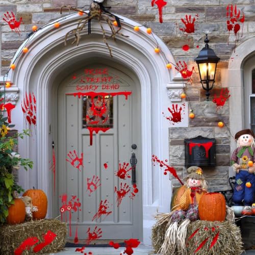 Halloween Decorations, 9 Sheets Bloody Handprint & Footprint Stickers - image 7