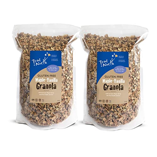 True North Granola – Gluten Free Maple Vanilla Granola, Low Carb, Nut Free and Non-GMO, 12 oz. (Pack of 2)
