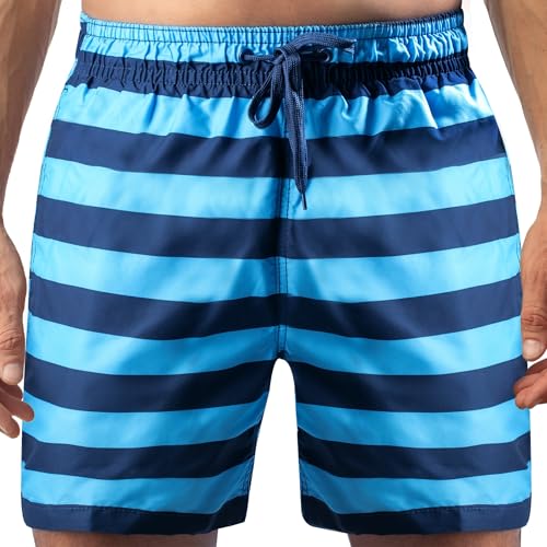 Kanu Surf Men's Riviera Swim Trunks (Regular & Extended Sizes), Troy Navy/Blue, Medium