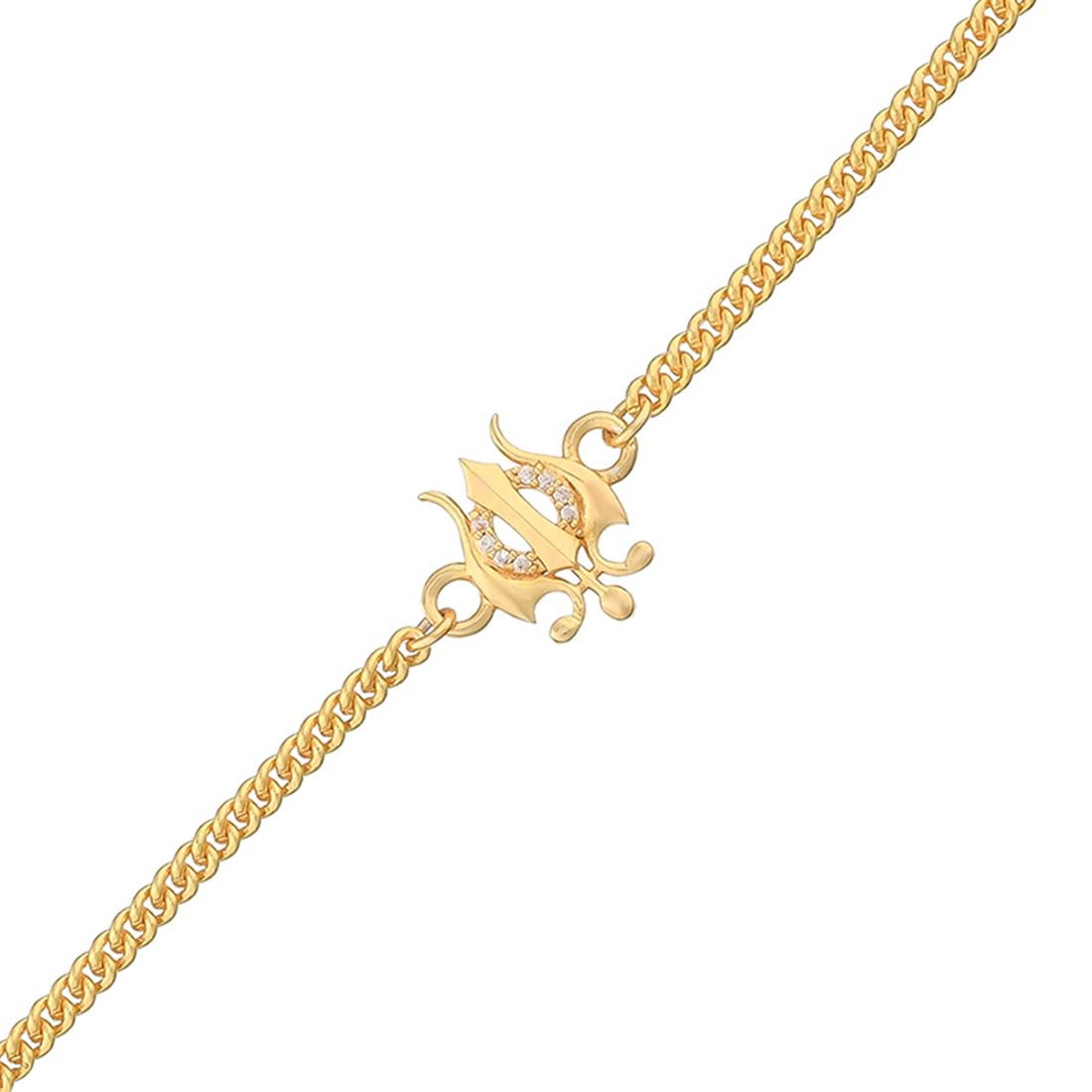 VOYLLA Yellow Gold Plated Trishul Rakhi Bracelet|Rakhi For Brother| (B0B5RMG169) Amazon Price History, Amazon Price Tracker
