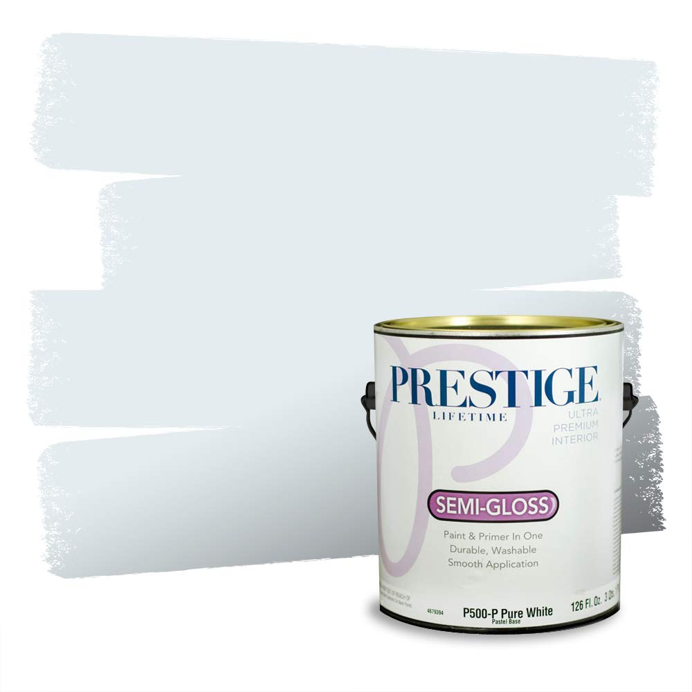 PRESTIGEPaints Interior Paint and Primer In One, 1-Gallon, Semi-Gloss, Comparable Match of Valspar* Moonbeam*