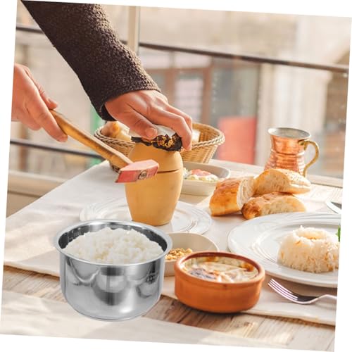 Pot de cuiseur à riz en acier inoxydable Baluue solide de 2,5l - 8