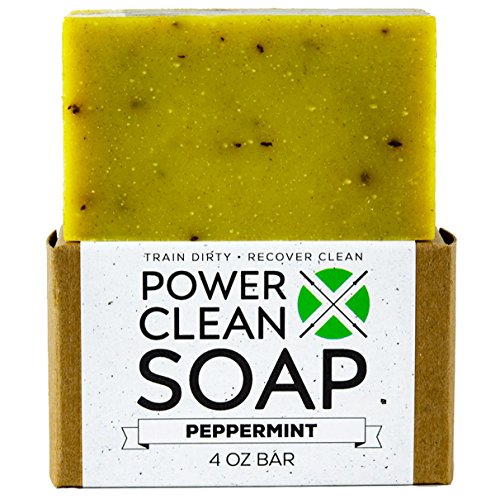 Organic Peppermint Essential Oil Soap 4oz Bar for Athletes- Organic and All Natural