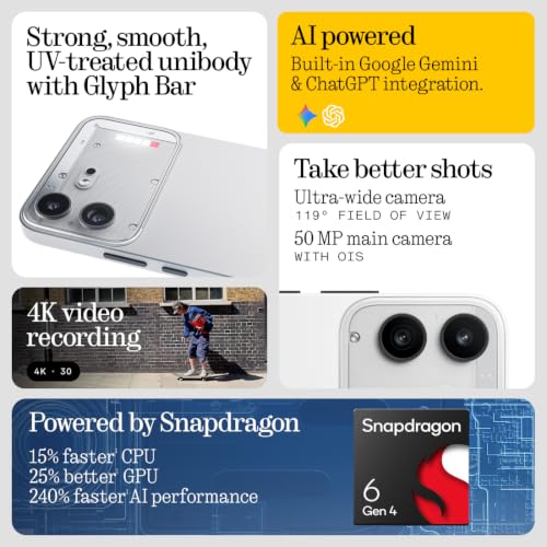 Image of Nothing Phone (4b), White (8GB, 128GB)