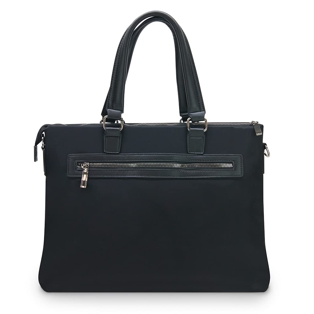 WAYTEX 71012 Borsa porta documenti e computer portatile con tasca Tablet Borsetta Manicotti in similpelle Nero, Nero