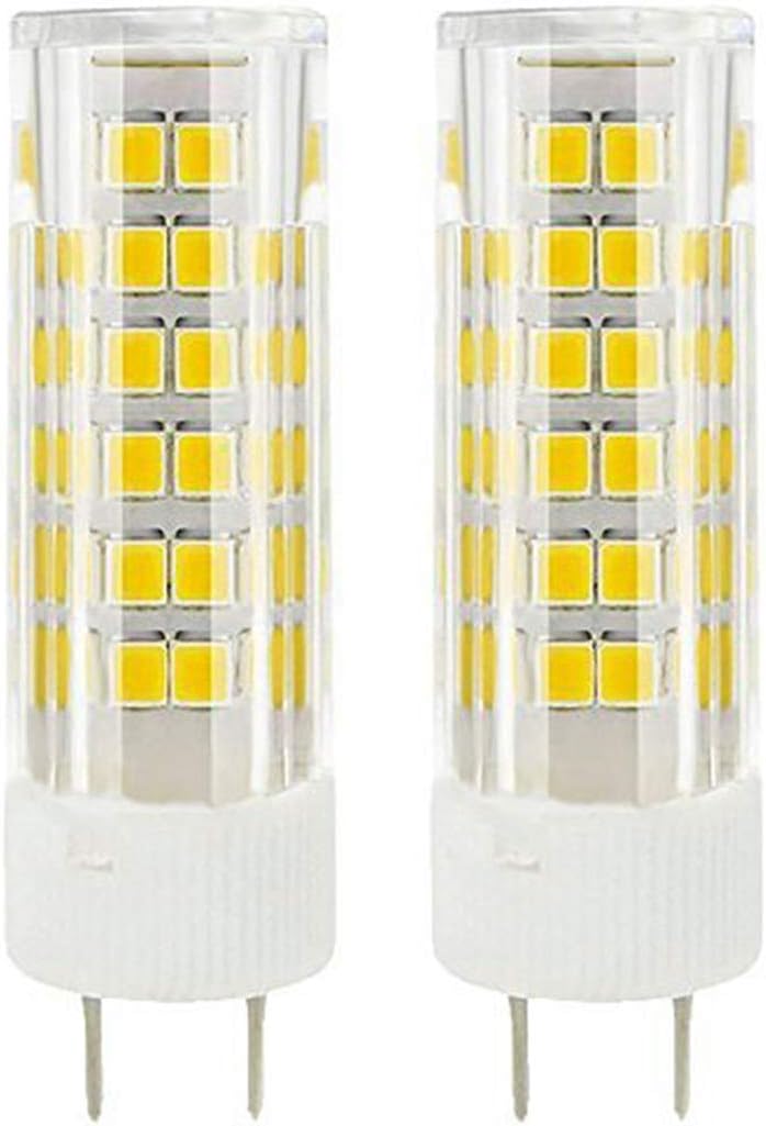 Dimmable LED G8 Light Bulb 6 Watts Warm White T4 G8 Base Bi-pin Xenon JCD Type LED 120V 50W Halogen Replacement Bulb for Under Counter Kitchen Lighting, Under-Cabinet Light (6W, Warm White)