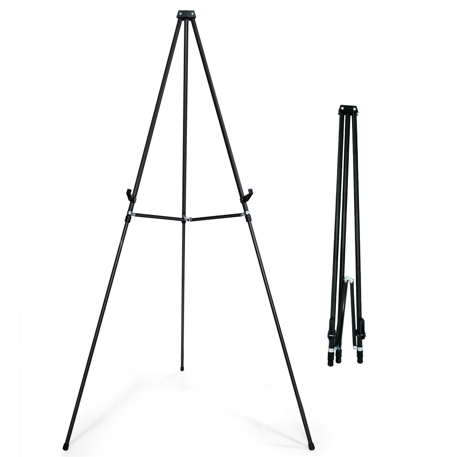 falling in art 70" adjustable aluminum display easel stand, versatile tripod easel for artistic presentations stand, lightweight and sturdy for art shows, exhibitions, and studios, holds 20 lbs