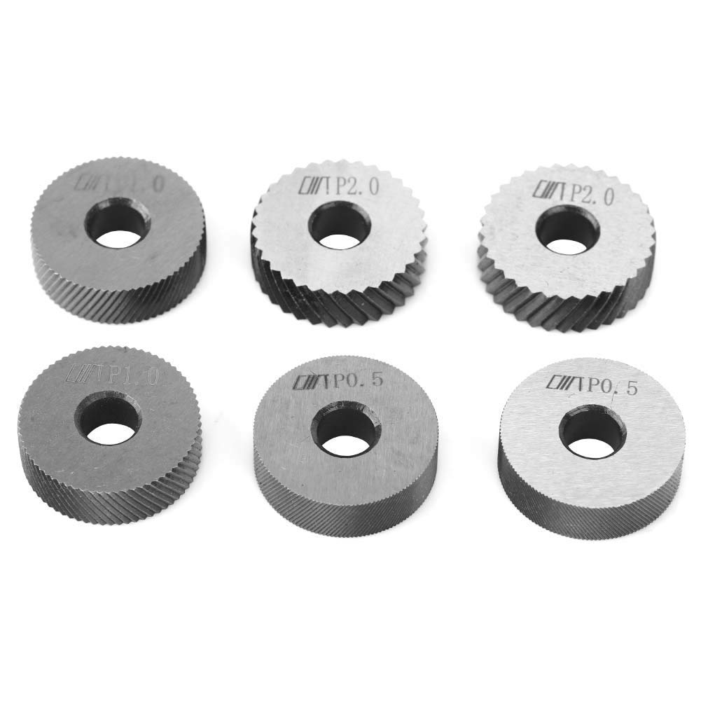 Moleteado de Acero de 7 Uds, Herramienta de Moleteado para Torno, Herramienta Godrone, Herramienta de Moleteado Lineal de 0,5/1/2mm, Juego de Moleteado Lineal de Doble Rueda Diagonal para Torno