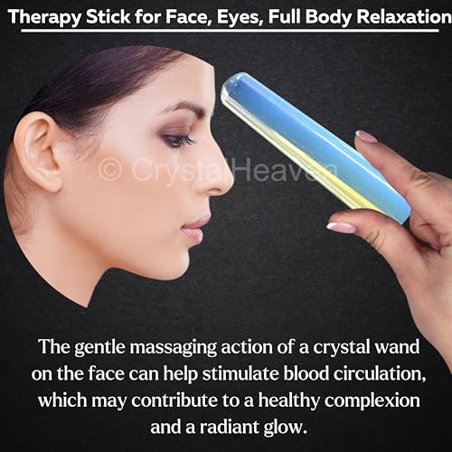 Image of Opalite Crystal Wand - Smooth Crystal Wand for Energy Healing, Chakra Balancing, Meditation and Home Decor - Crystals and Healing Stones for Gift