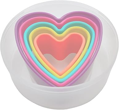 Heart Cookie Cutter Set, 5 PCS Cookie Cutters Perfect for Baking Delightful Heart-shaped Cookies