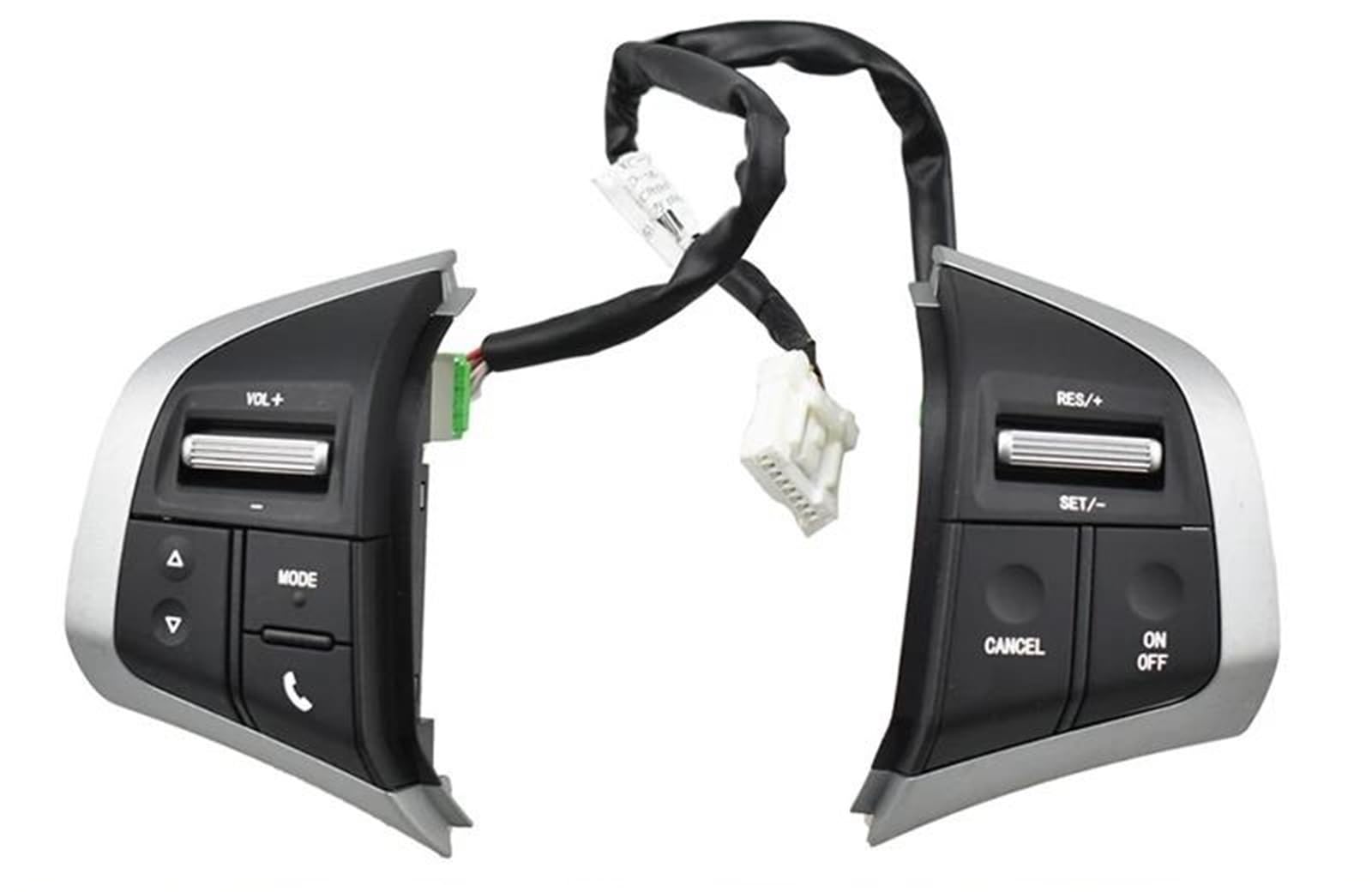 Pulsante Multifunzione per Volante, Controllo Volume Audio, comandi multimediali e Telefono per Chevy Dmax 2019 (Argento)