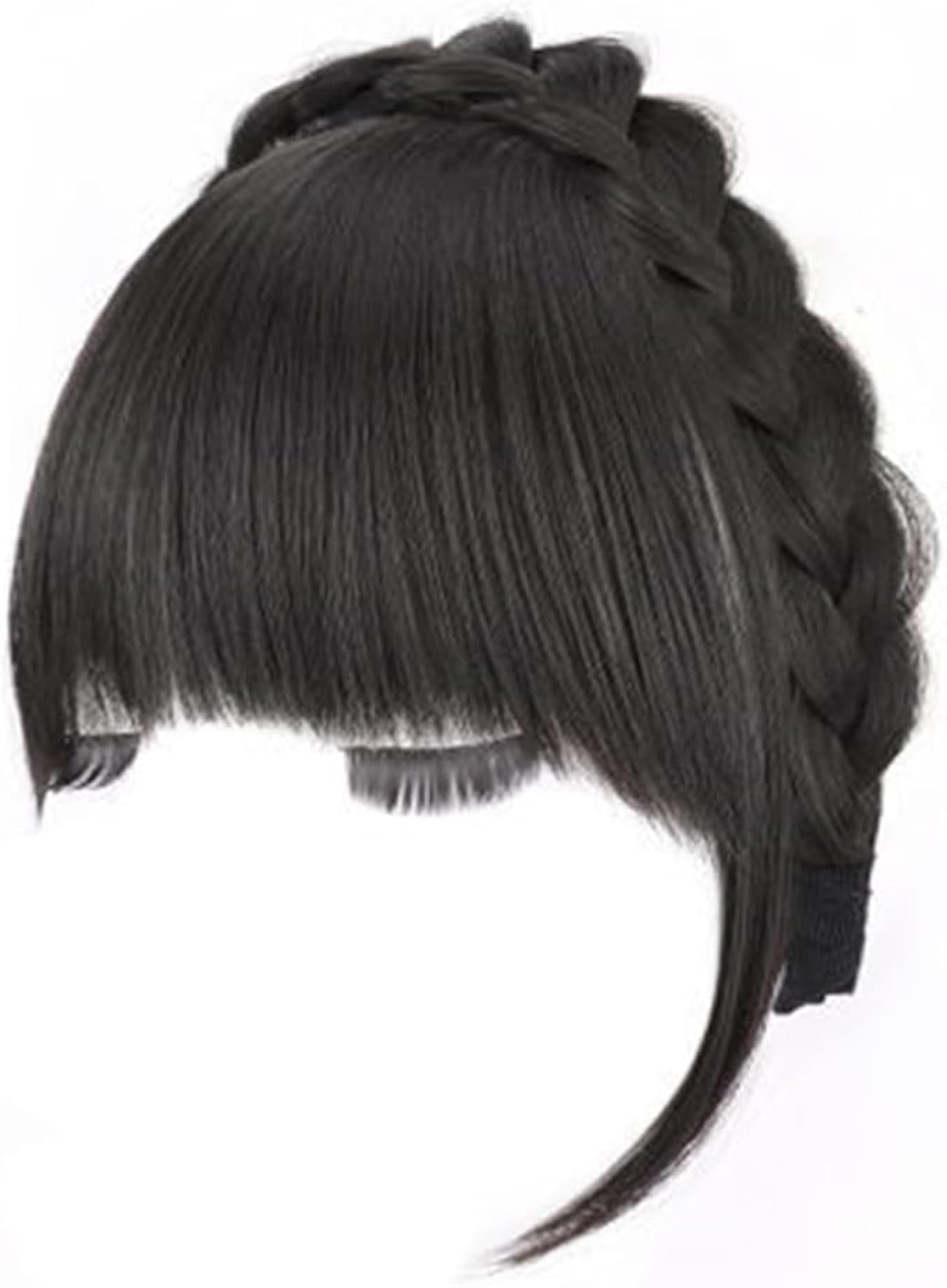 Front Bangs Fringe Extensions for Women & Girls, Synthetic Neat Bangs