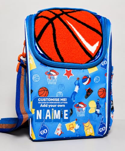 Image of Kids Double Decker Cooler Insulated Lunch Bag Large Tote for Boys, Girls, Men, Women, with Adjustable Strap (RED Ball)