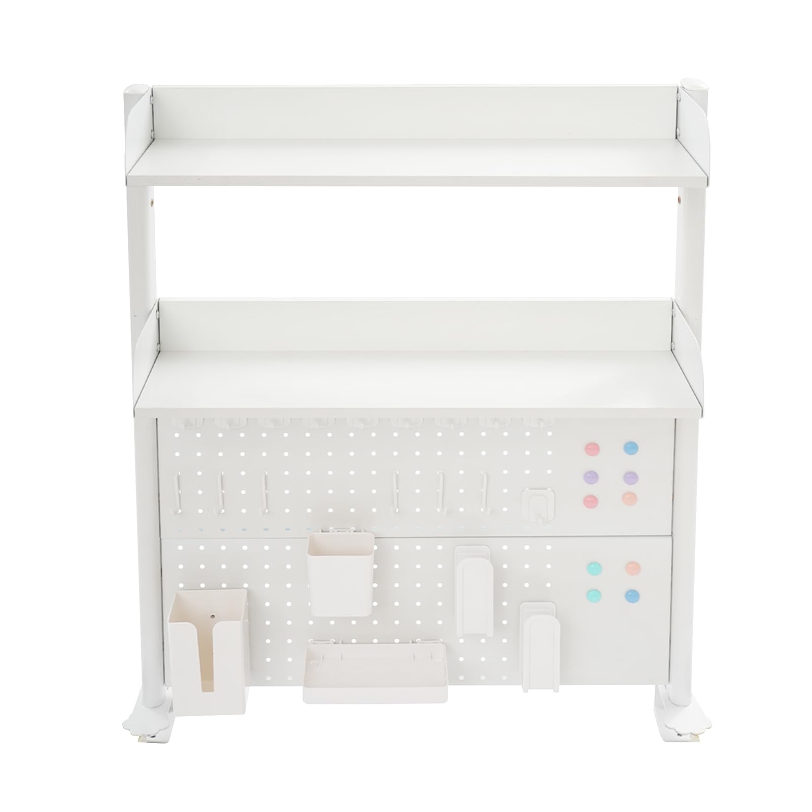 Étagère d'organisation de bureau blanche multi-usages en panneaux enfichables Étagère à livres de bureau à pince multi-usages Étagère d'organisation 80 x 12,5 x 95 cm pour le lieu de travail