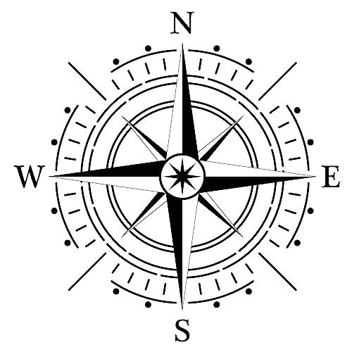 6 Sheets 6 Sheets Temporary Fake Tattoos For Men Adults Compass R...