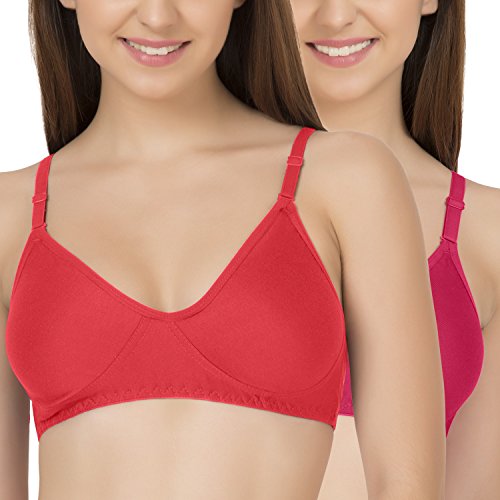 Image of Tweens - Non Padded Cotton Rich Bra - Concealer Side Shaper - Cotton Rich Fabric - Full Coverage, Multiway Straps, Wirefree, Seamless T-Shirt Bra