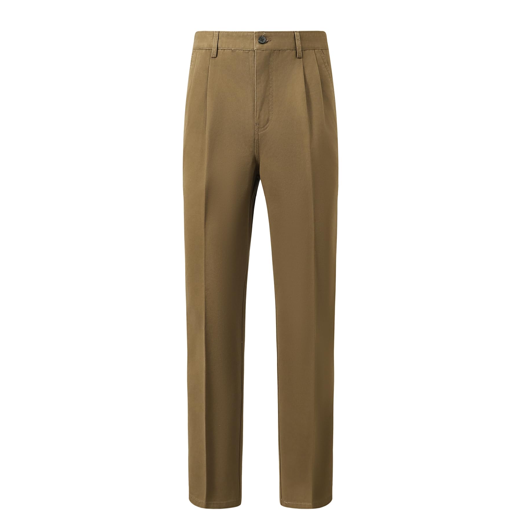 Allthemen Hombre Pantalones De Vestir para Elegantes Gruesos Rectos Ajustados Color Liso para Negocios para Invierno
