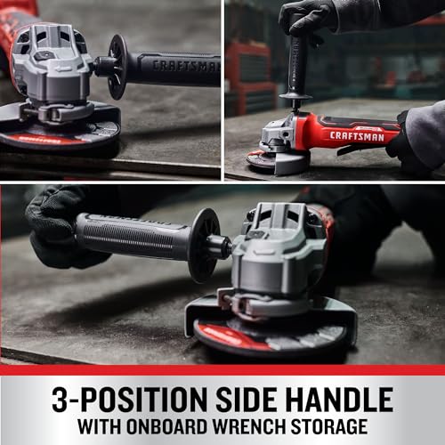 CRAFTSMAN V20 Cordless Angle Grinder, 4-1/2 inch, Bare Tool Only (CMCG451B) thumbnail 5
