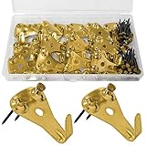 30PCS Picture Hooks Strong Picture Hanging Hooks Heavy Duty Picture Hook for Hard Walls Picture Hangers - 50LBS