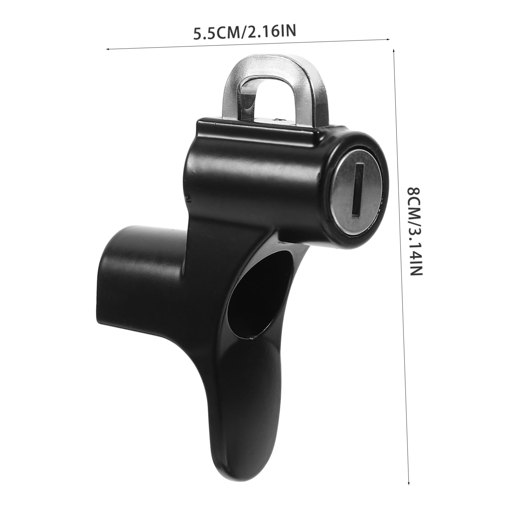 Vaguelly Candado para Casco de Moto Negro de Aleación de Aluminio, Cerradura Antirrobo Fiable Fijación Segura para Scooter y Accesorios de Casco