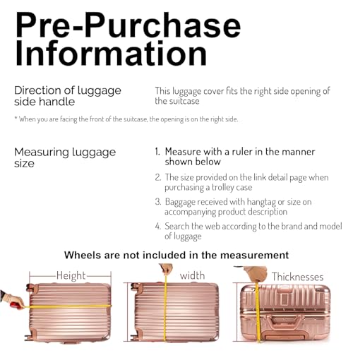 20 24 28 Inch Three Piece Set Transparent No Disassembly Luggage Cover Protector (Excludes Luggage)3