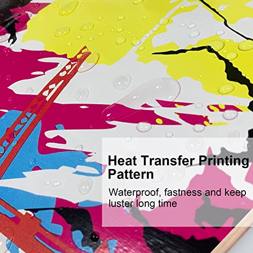 Image of WhiteFang Skateboards for Beginners, Complete Skateboard 31 x 7.88, 7 Layer Canadian Maple Double Kick Concave Standard and Tricks Skateboards for Kids and Beginners