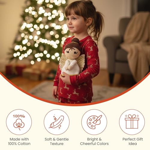 Image of Happy Threads Handmade Crochet Doll - Angel | Amigurumi Toys for Girls & Boys | Soft Doll for Kids | Ideal Crochet Soft Toys for Gifting & Nursery Decor, Eco-Friendly, BIS Certified (100% Cotton)