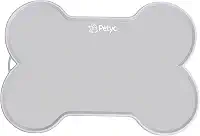 Jogo Americano Pet Tapete Para Comedouro e Bebedouro PETYC Silicone Antiderrapante Impermeável(Cinza, 37x45)