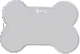 Jogo Americano Pet Tapete Para Comedouro e Bebedouro PETYC Silicone Antiderrapante Impermeável(Cinza, 37x45)