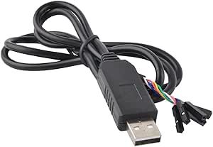 DIYmall USB to TTL Serial Cable Adapter FTDI Chipset FT232 USB Cable TTL for Arduino ESP8266 (Pack of 1pc)