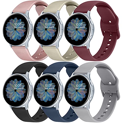 Yisica Silicone Bracelet Compatible avec Samsung Galaxy Watch Active2 / Active/Gear S2 Classic, 20mm Souple Bracelets des Remplacement Compatible pour Samsung Galaxy Watch Active2 Cover