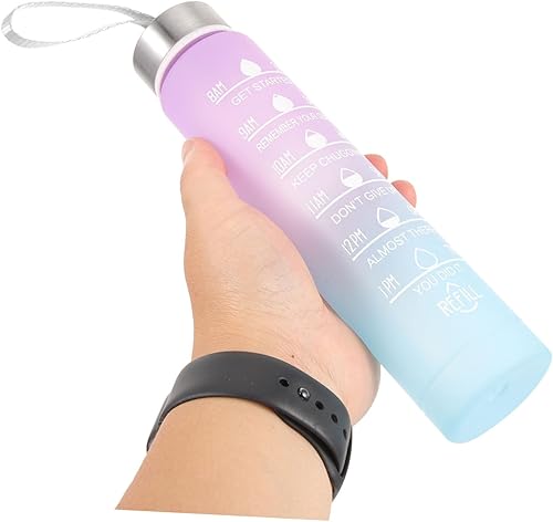 Miniatura 4 de 3 botellas de agua de entrenamiento a prueba de fugas, botellas de agua deportivas con popote para actividades al aire libre y fáciles de transportar