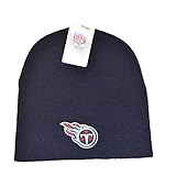 nfl reebok jersey 100 % Acryl Reebok NFL Cuffless Team Logo Beanie Mütze – Fußball Strick Cap, Damen Unisex Mädchen Herren, Tennessee Titans - Blau, Einheitsgröße