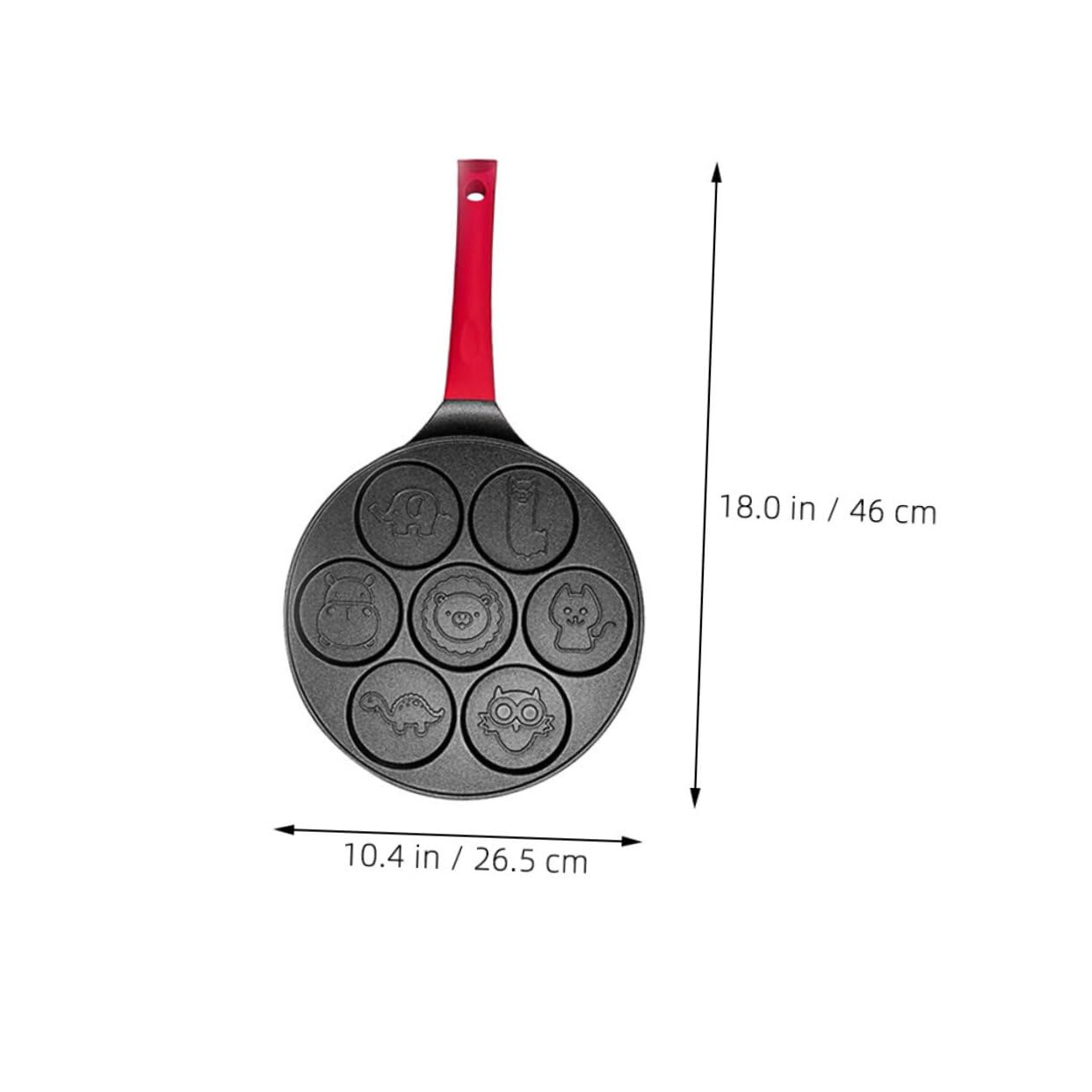 Mikinona 1 Pezzo Padella Frittata Antiaderente con Pentola per Colazione Mcfry Utensile per Waffle e Frittate Facile da Usare e Nero Colore Casuale