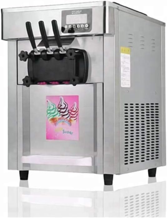 TZ® 3 flavors Soft serve Ice Cream Making Machine 2+1 mixed flavors ice cream machines 6.5L*2 Hopper volume Yogurt Ice Cream Machine Yogurt Machine 22L-25L/H (110V/60HZ, R22)