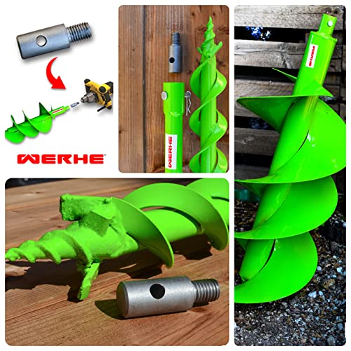 WERHE Profi Bohrer für Erdbohrer Florbohrer Brunnenbohrer 80mm robuste