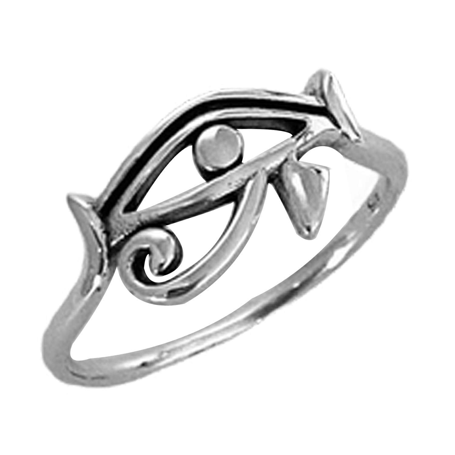 Solid 925 Sterling Silver Little Ra Eye Ring, anello organico, anello dell'occhio di Horus, anello di protezione, anello Boho Boho, anello minimalista, anello unico per la festa della mamma