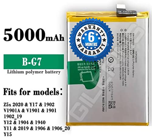 Image of Original B-G7 Battery for Vivo Y12, Y15, Y17, Z1 Pro & U10 25X 2020 /1902 V1901A / 1901 1904 /1940 Y11 / 2019 /Y15 Battery with 6 Month Warranty****(P0090)