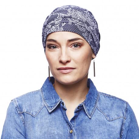 Foulard femme chimio Estelle en coton de qualité supérieure certifiée