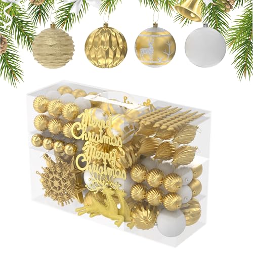 YRHome 108pcs Weihnachtskugeln Klein Weihnachtsbaumkugeln...