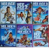 ICE AGE 1-6 COMPLETE COLLECTION 1 - ICE AGE / 2 - THE MELTDOWN / 3 - DAWN OF THE DINOSAURS / 4 - CONTINENTAL DRIFT / 5 - COLLISION COURSE / 6 - A MAMMOTH CHRISTMAS = ULTIMATE 6x DVD SET