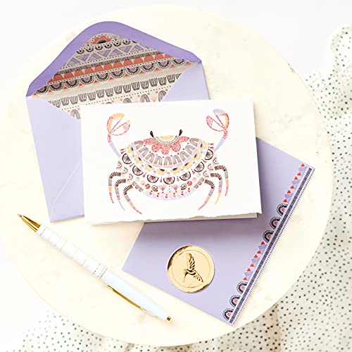 Image of Papyrus Blank Cards with Envelopes, Crab (8-Count)