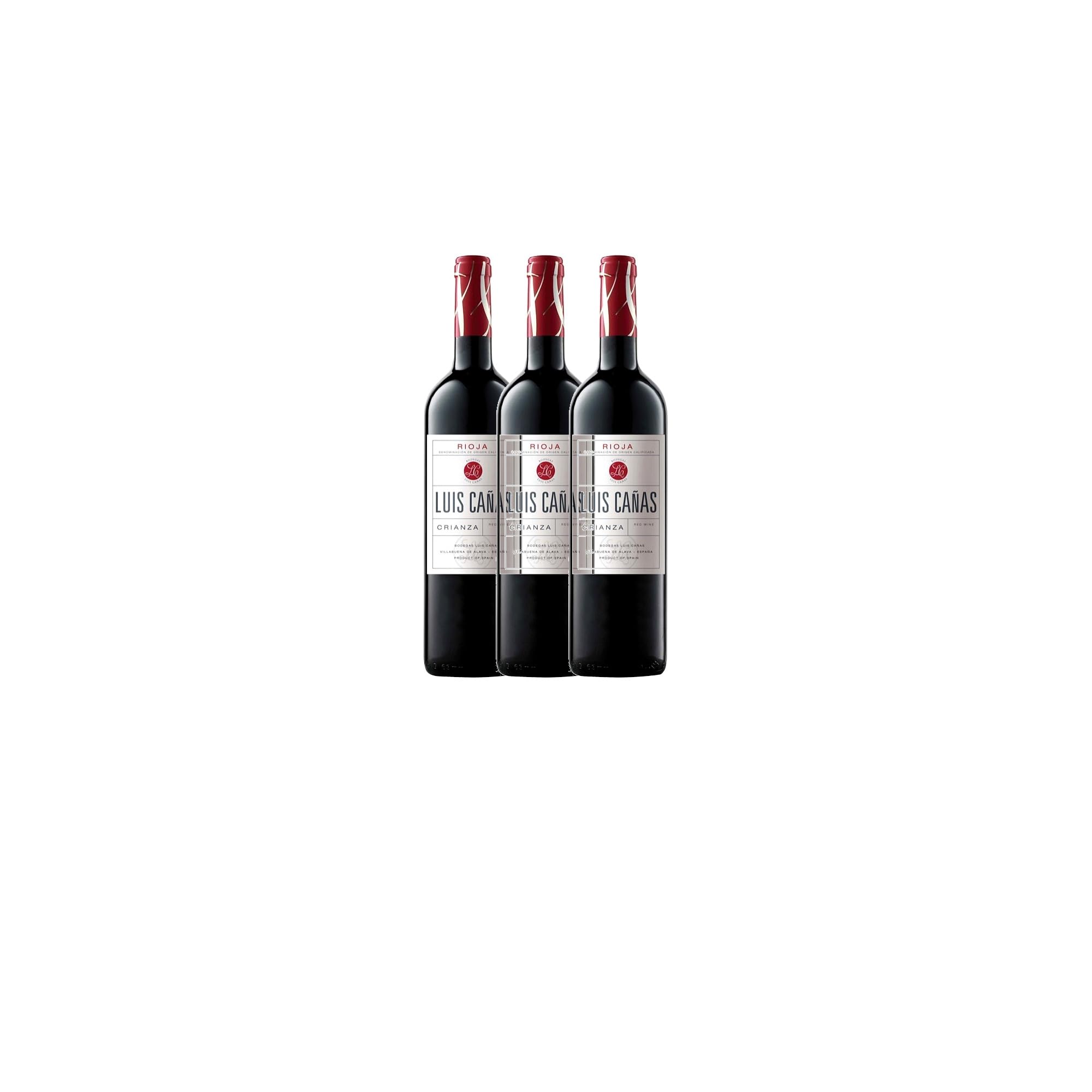 Luis Cañas Crianza vino tinto premium selección gourmet – 3 Botellas x 75 cl