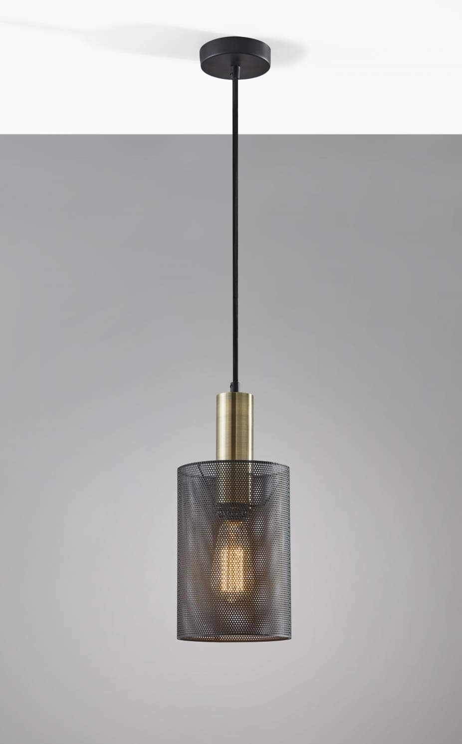 Hot Deals Adesso 4320-21 Nico Small Pendant Light, 12.75 in, 60W, Black/Antique Brass Finish, 1 Hanging Light Exclusive Adesso 4320-21 Nico Small Pendant Light, 12.75 in, 60W, Black/Antique Brass Finish, 1 Hanging Light